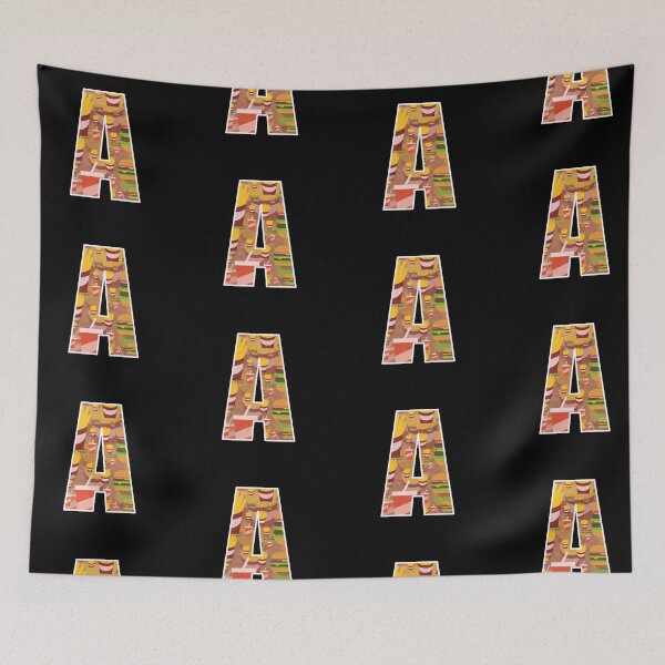 Item preview, Letter A - Burger Fries and Soda - Fast Food Pattern Art designed and sold by dylanxh.