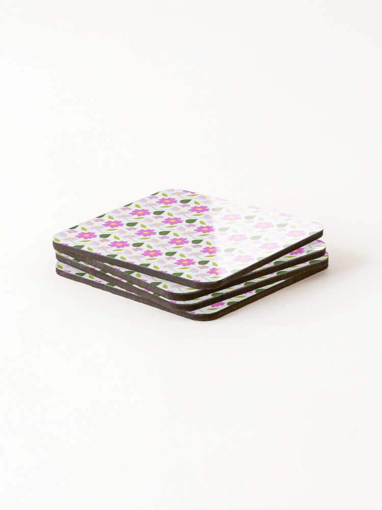 Thumbnail 4 of 5, Coasters (Set of 4), Spring Pattern designed and sold by EVERTEESLOVER.