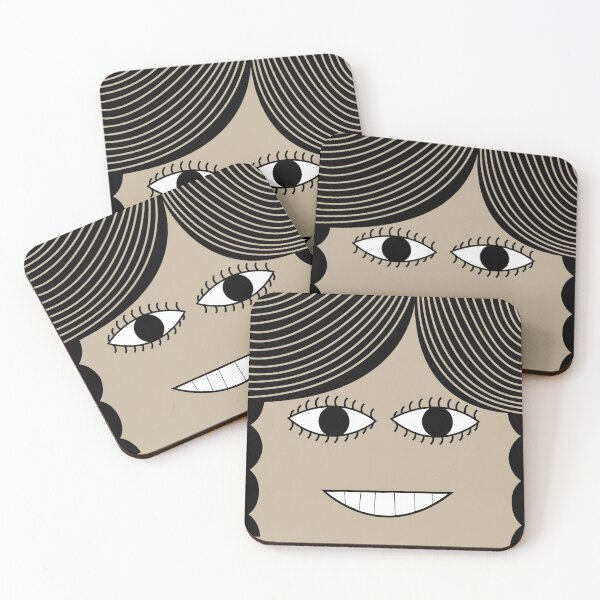 Item preview, Cute Brown Girl Smiling Face Abstract Face Art designed and sold by Nisha Prabhu.