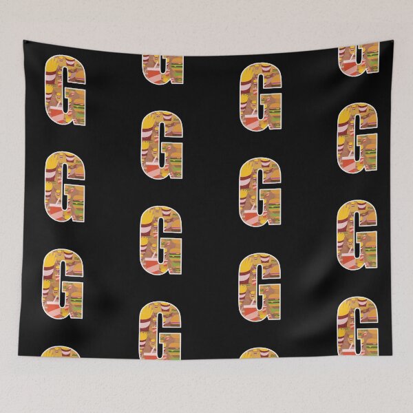 Item preview, Letter G - Burger Fries and Soda - Fast Food Pattern Art designed and sold by dylanxh.