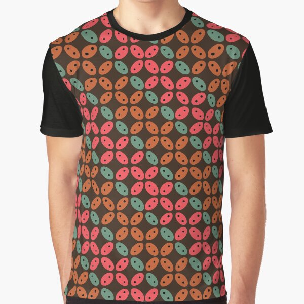 Modern Colorful Batik Kawung Graphic T-Shirt