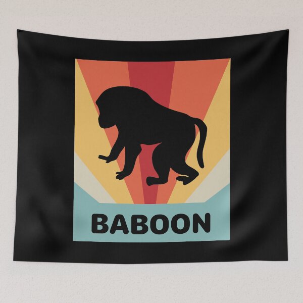 Item preview, Retro Style Baboon Monkey designed and sold by PrintPress.