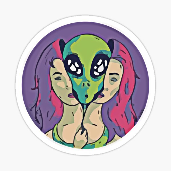 Alien Girl Undercover Agent Sticker For Sale By Nibas9095 Redbubble