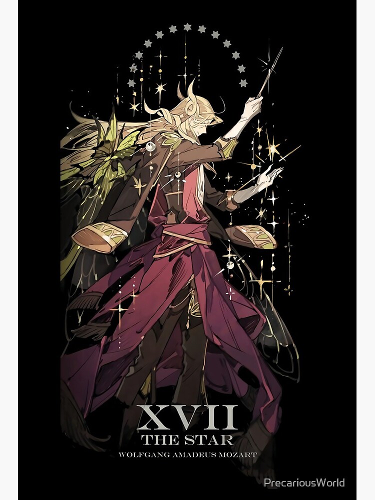 Fate Grand Order Tarot The Star Wolfgang Amadeus Mozart Art Board Print By Precariousworld Redbubble