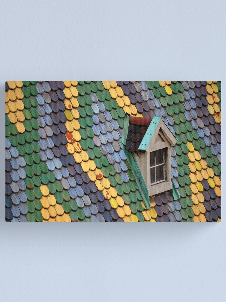 Thumbnail 2 of 3, Canvas Print, Rooftop Window, St Stephen's designed and sold by Tiffany Dryburgh.