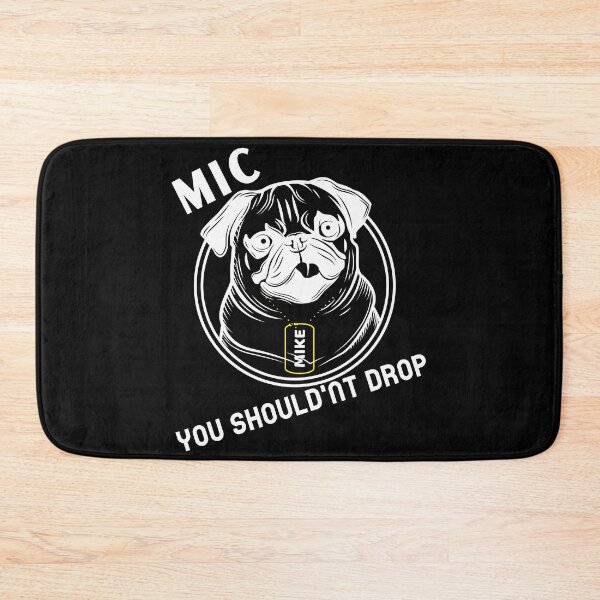 Item preview, Mic Drop Pug designed and sold by THE PUNCHLINE FACTORY.