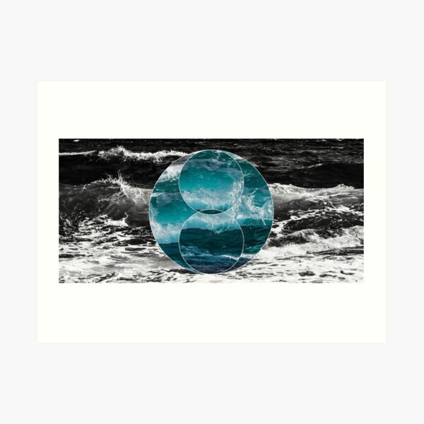 Waves Polyscape Art Print