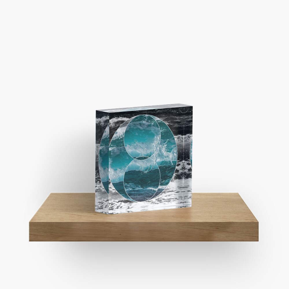 Waves Polyscape Acrylic Block