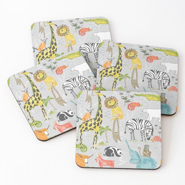 Item preview, Cartoon Zoo Animals designed and sold by WearWolfDesigns.