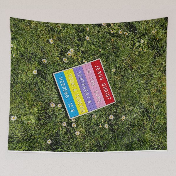 Item preview, Jesus is the Same Forever Letterboard With Spring Background (original photo) designed and sold by Grace Feucht.