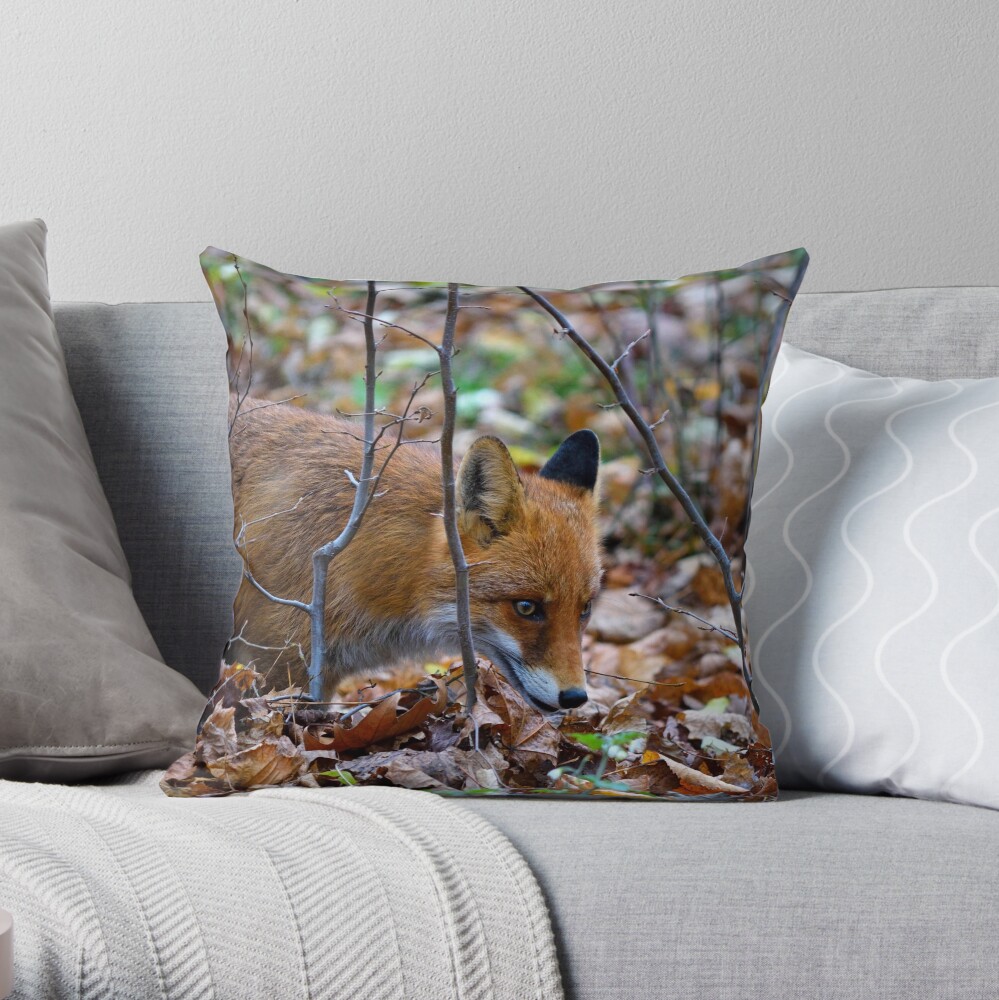 Friendly Fox Throw Pillow