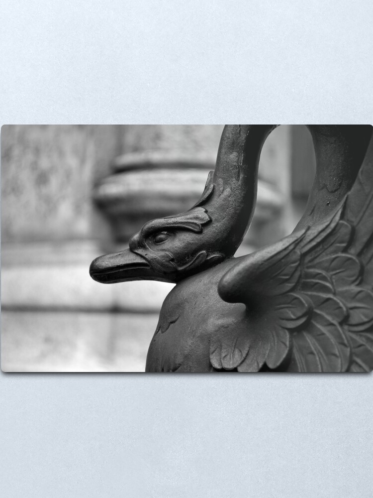 Alternate view of Cranky Viennese Swan Metal Print