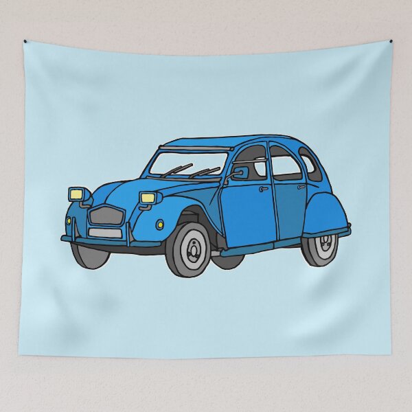 Item preview, Blue 2CV (deux chevaux) car designed and sold by Berlin-T-Shirt.