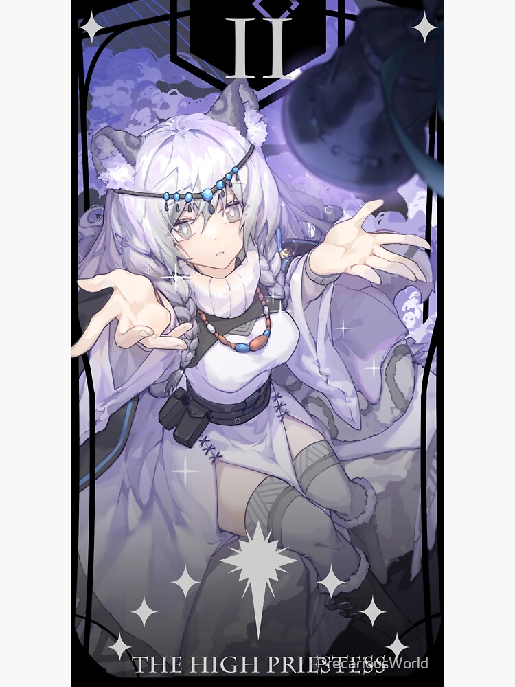 "Arknights Tarot: The High Priestess (Pramanix)" Sticker for Sale by