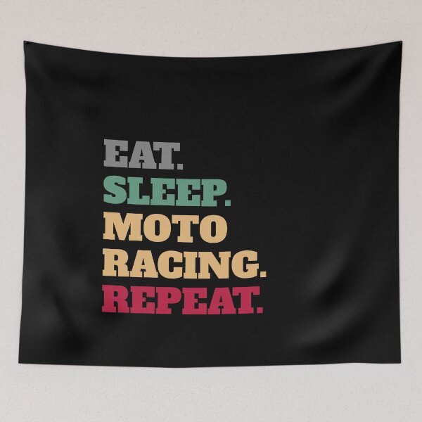 Item preview, Eat Sleep Motorcycle Racing Repeat designed and sold by Salvadax.