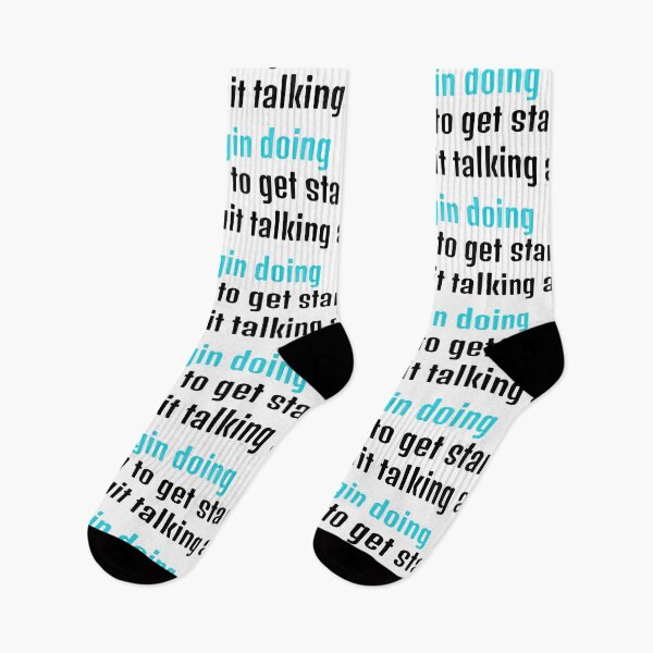 Item preview, the way to get started is to quit talking and begin doing blue & black designed and sold by mikrocosmox.