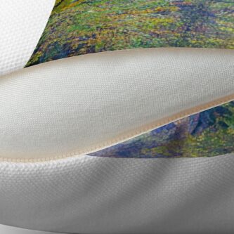Thumbnail 2 of 3, Throw Pillow, Misty Autumn Leaves designed and sold by Tiffany Dryburgh.