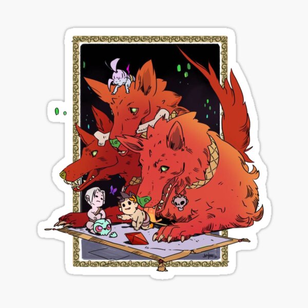 Hades Cerberus Baby Sticker By Foxtns Redbubble