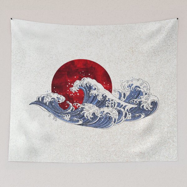 Item preview, Japanese Ocean Wave - Traditional Hokusai-inspired Art Texturized designed and sold by JackMoreh.