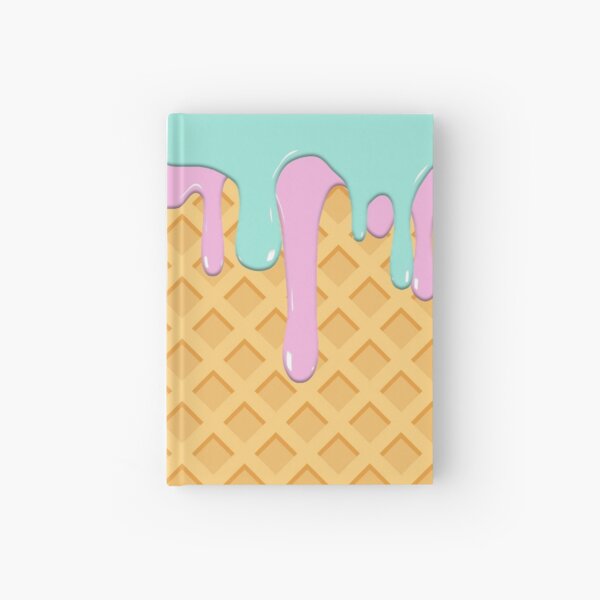 Green & Pink Ice Cream Drip Hardcover Journal