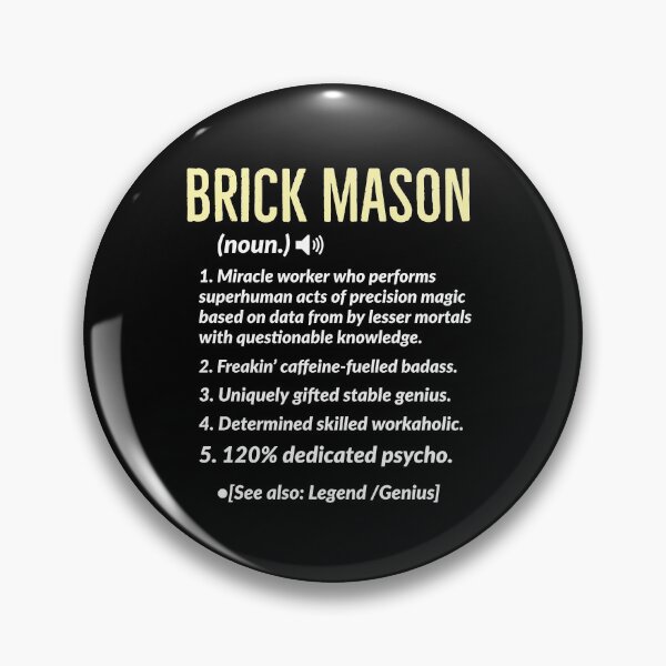 Item preview, Brick Mason Definition Gift designed and sold by Luna1Shop.