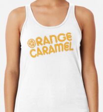 Orange Karamell Design Tanktop für Frauen