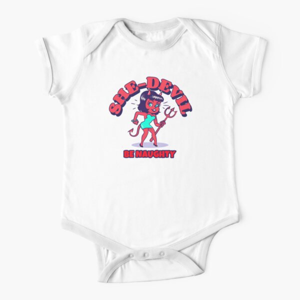 Bodies Bebe Manches Courtes Sur Le Theme Diable Rouge Redbubble