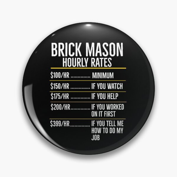 Item preview, Brick Mason Hourly Rates designed and sold by Luna1Shop.