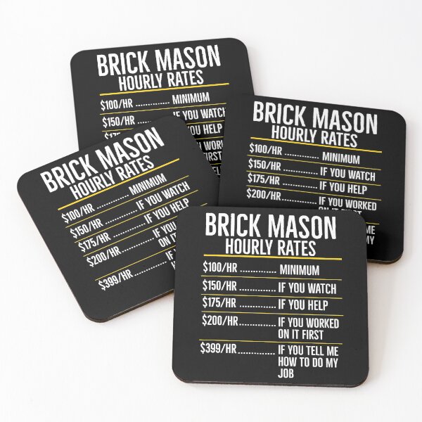 Item preview, Brick Mason Hourly Rates designed and sold by Luna1Shop.