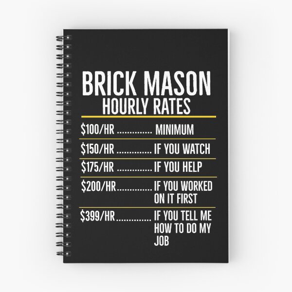 Item preview, Brick Mason Hourly Rates designed and sold by Luna1Shop.