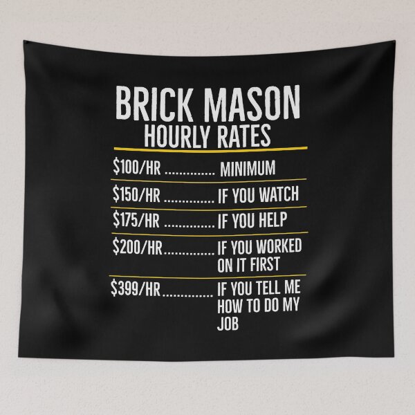 Item preview, Brick Mason Hourly Rates designed and sold by Luna1Shop.