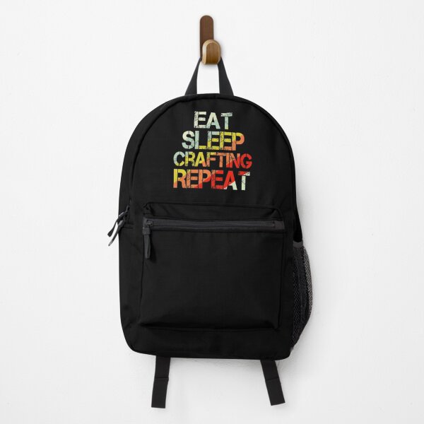 Item preview, Retro Vintage 70s 60s Eat Sleep Crafting Repeat  designed and sold by AYACHI90.