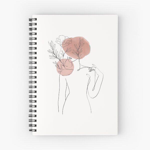 Item preview, woman’s body with flowers pastel  feminine line art  designed and sold by Imaddi.
