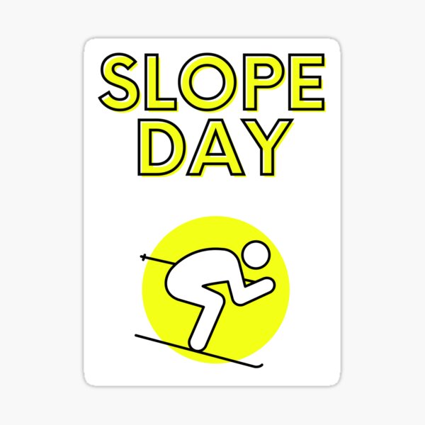 "Skiing Slope Day" Sticker for Sale by TheGreenGoat Redbubble