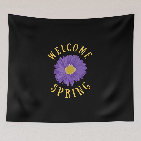 Item preview, Hello Spring Purple Flower March April May Earth Green Nature Mental Health Shirt Encouragement Love Inspirational Positivity Cute Happy Spiritual Gift designed and sold by EpsilonEridani.