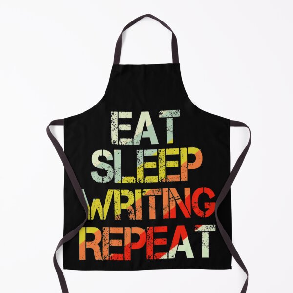 Item preview, Retro Vintage 70s 60s Eat Sleep Writing Repeat designed and sold by AYACHI90.