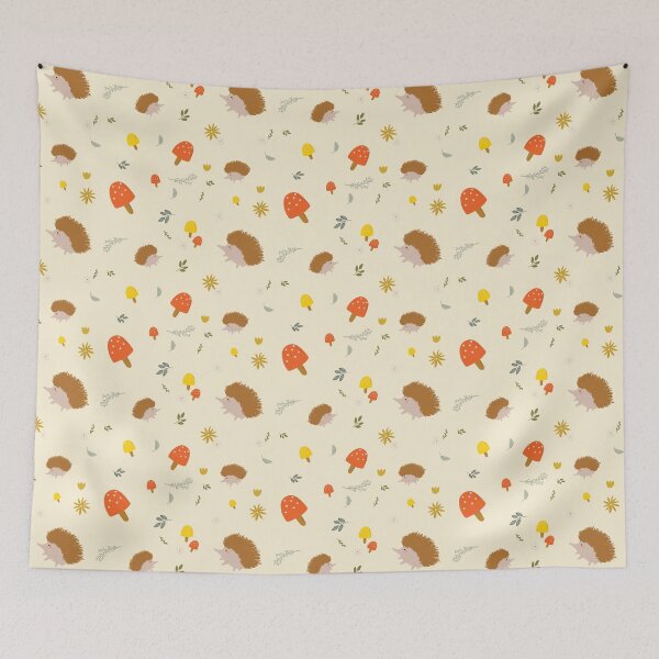 Item preview, Hedgehog & Red/ Yellow Mushroom Autumn I like hedgehogs designed and sold by riccagarden.