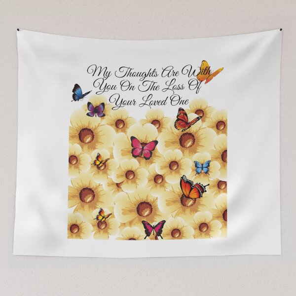 Item preview, In Loving Memory Of - My thoughts are with you flowers and butterflies designed and sold by JandS-In-Memory.