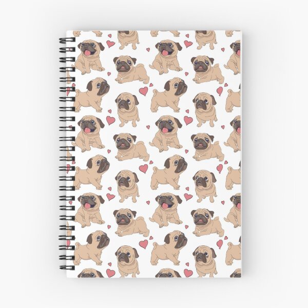 Item preview, fawn pug love pattern  designed and sold by THISPUGVIBE.