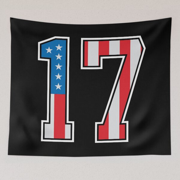 Item preview, 17 American Classy Numbers seventeen United States Flag designed and sold by Urosek.