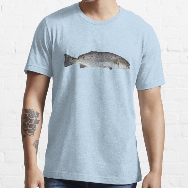 Spotted Sea Trout Black Alternate Design. Trout Classic T-Shirt | Redbubble