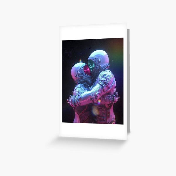 amantes de los astronautas | amor en el espacio luna diseño Tarjetas de felicitación