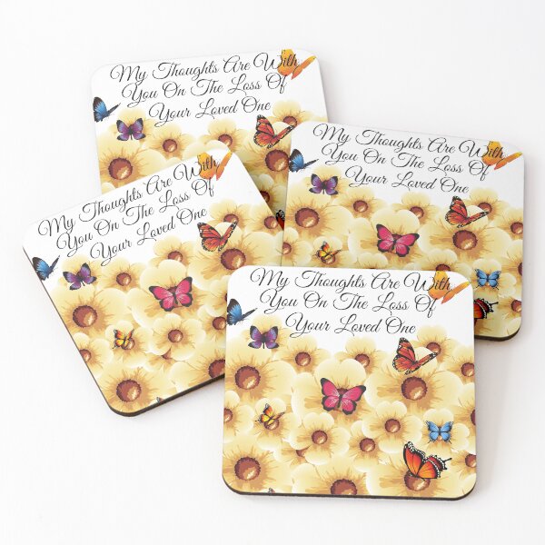 Item preview, In Loving Memory Of - My thoughts are with you flowers and butterflies designed and sold by JandS-In-Memory.