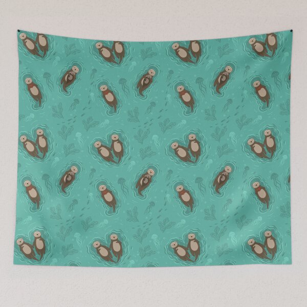 Item preview, Sea Otter Pattern, Sea Otter Seamless Pattern, Sea Otter designed and sold by graphic-genie.