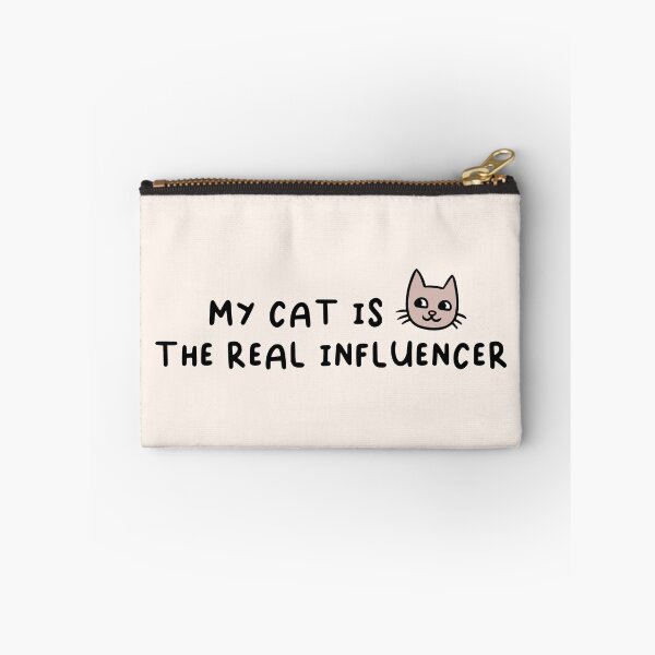 Item preview, My Cat Is The Real Influencer Quote With Illustration designed and sold by Fotografille.