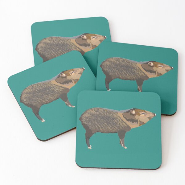 Item preview, P is for Peccary ,Peccary Art Print – Wild Pig Illustration from the Americas designed and sold by PrettylittlepastelUk.