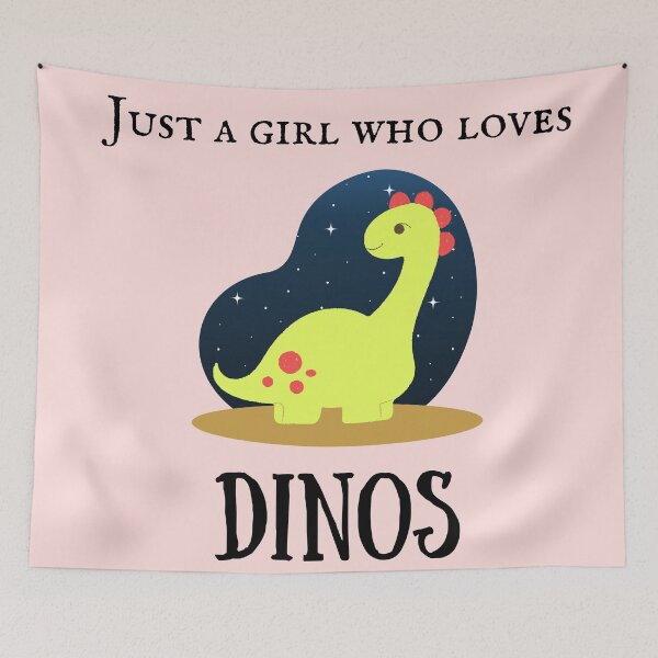 Item preview, Just a girl who loves dinos- dinosaur for girls designed and sold by NikitaAg.