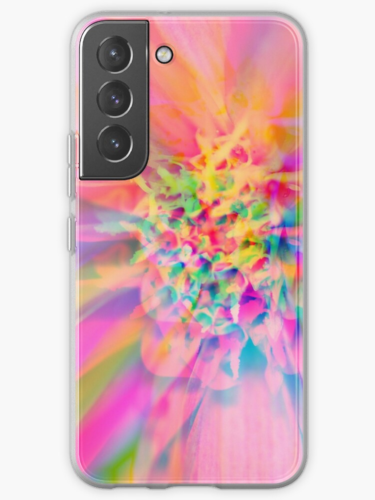 Thumbnail 1 of 4, Samsung Galaxy Phone Case, Colorful Abstract Flower designed and sold by April Dowling.