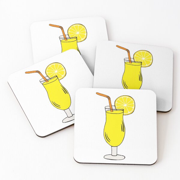 Item preview, Summer lemon yellow cocktail drink, summer good vibes designed and sold by Barolina.