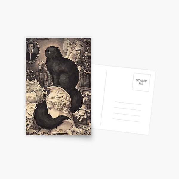 Cat named Edgar Poe Postcard